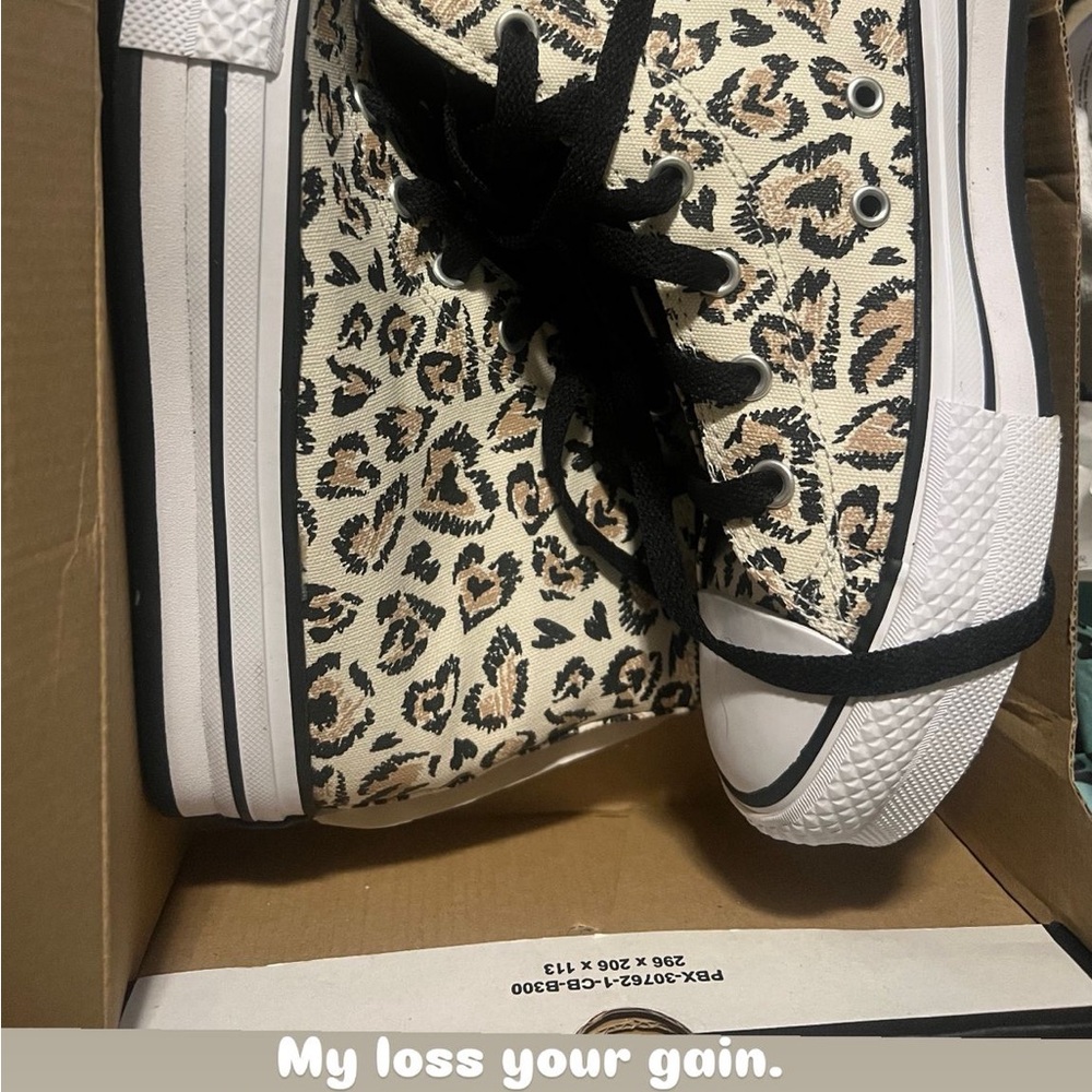 Converse Leopard Print High-Top Sneakers